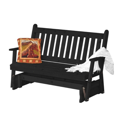 Traditional English Red Cedar Porch Glider - Easy Breezy Porch Swings