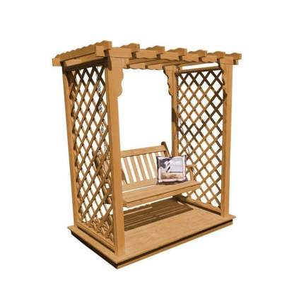 Covington Arbor with Deck & Swing by A&L Furniture Co.