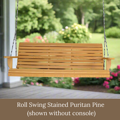 Cypress Swing with Cup Holder/Console - Easy Breezy Porch Swings