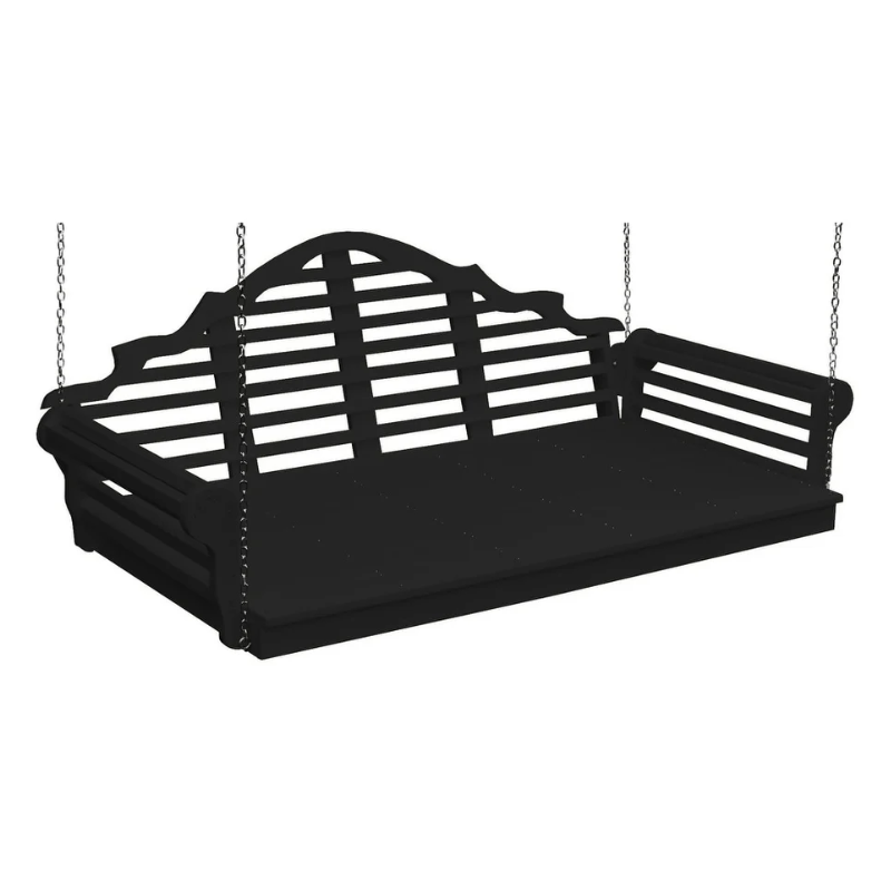 75" Poly Marlboro Swing Bed Black