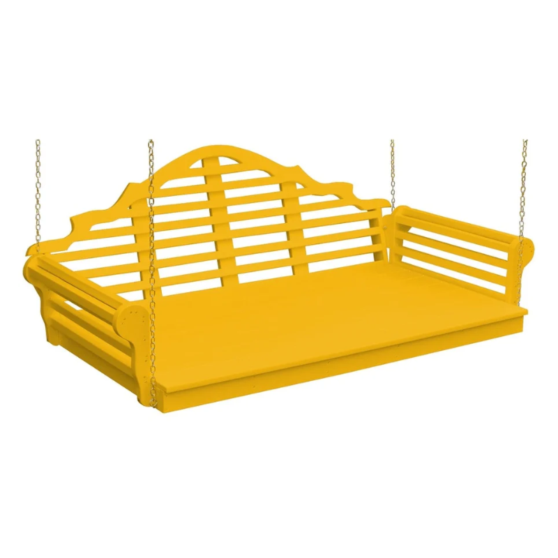 75" Poly Marlboro Swing Bed Canary Yellow