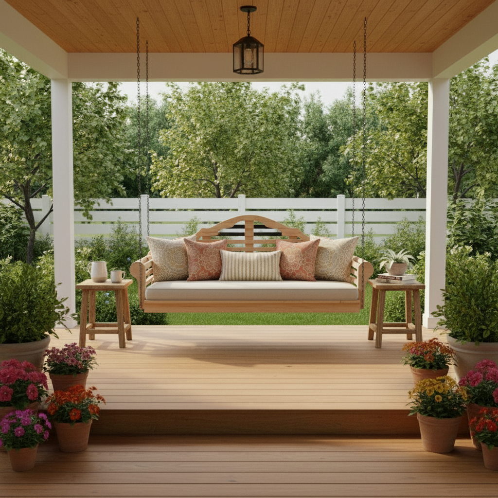 75_Poly_Marlboro_Swing_Bed_Unfinished_Swing_Beds_Customize_Your_Outdoor_Lounge_with_Natural_Wood