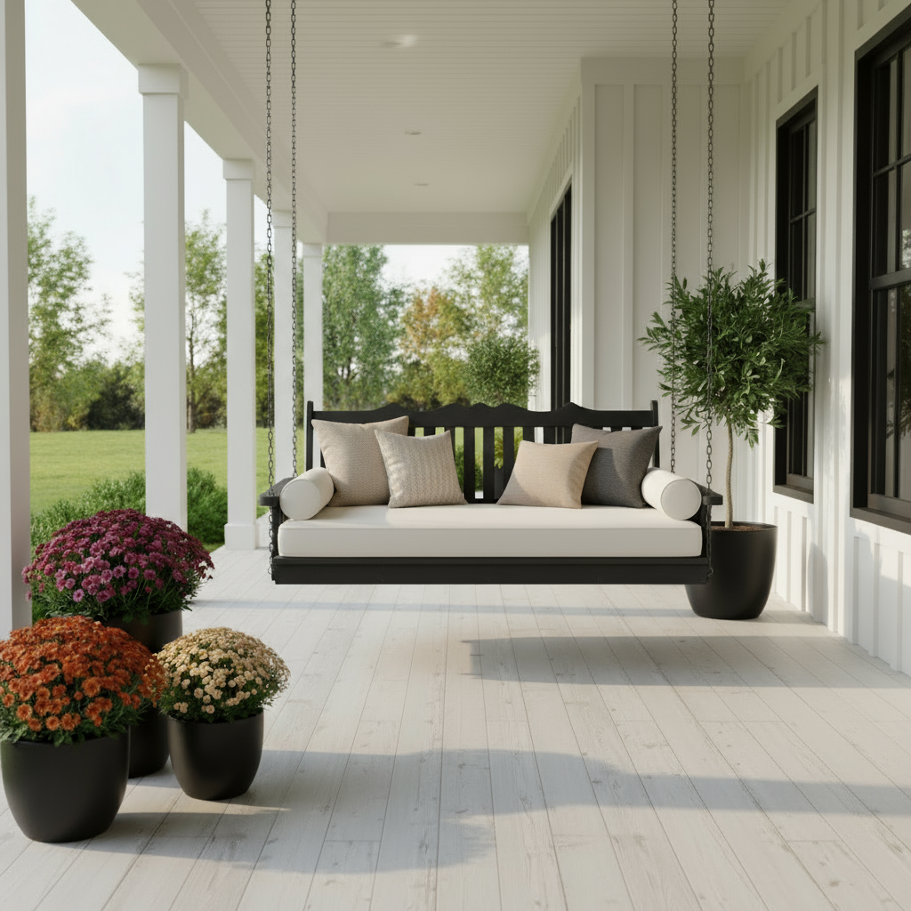 Twin-Size Poly Royal English Swing Bed - Easy Breezy Porch Swings