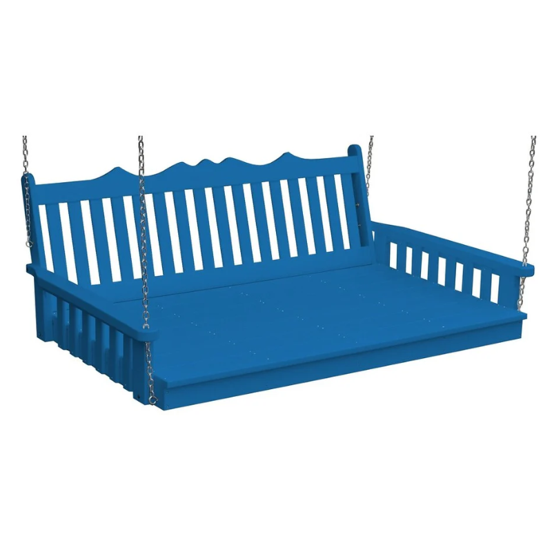 75" Poly Royal English Swing Bed Blue