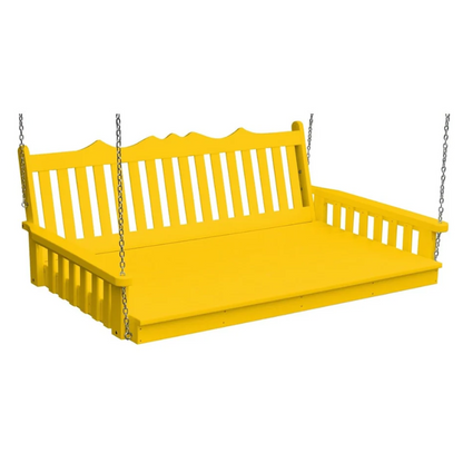 75" Poly Royal English Swing Bed Lemon Yellow
