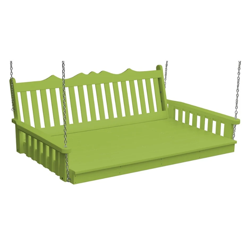75" Poly Royal English Swing Bed Tropical Lime