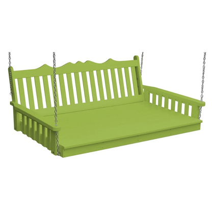 75" Poly Royal English Swing Bed Tropical Lime