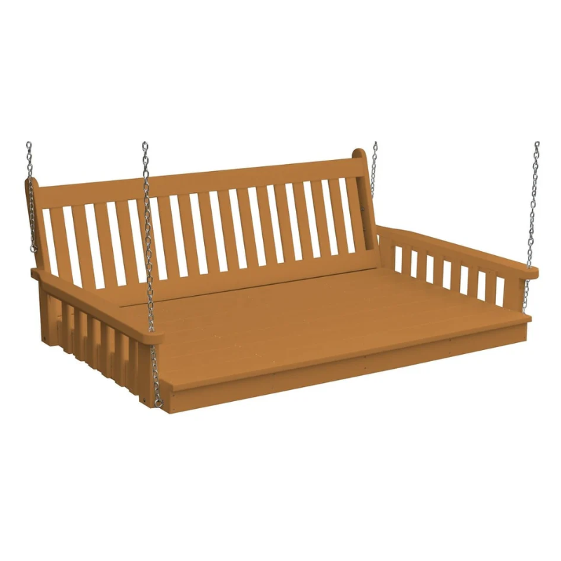 75" Poly Traditional English Swing Bed Cedar