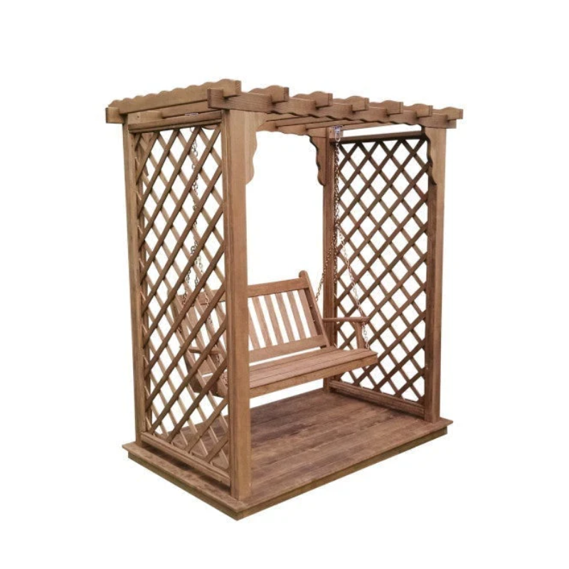 Covington Arbor with Deck & Swing by A&L Furniture Co.