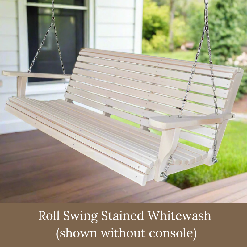 Cypress Swing with Cup Holder/Console - Easy Breezy Porch Swings