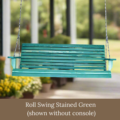 Cypress Swing with Cup Holder/Console - Easy Breezy Porch Swings