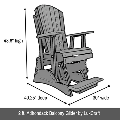 2 ft. Adirondack Balcony Glider - Easy Breezy Porch Swings