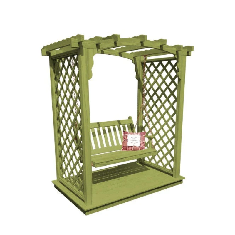 Jamesport Arbor with Deck & Swing by A&L Furniture Co.