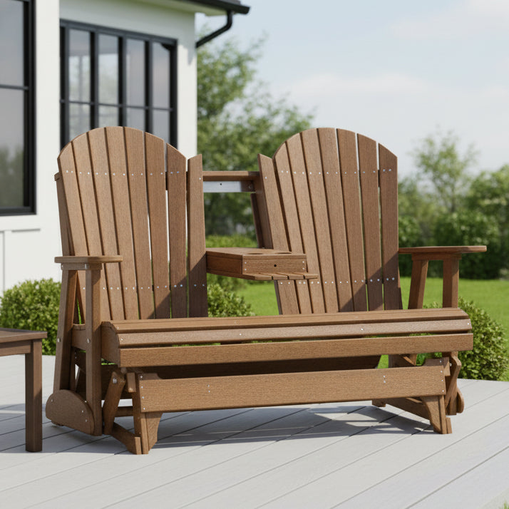 5-Foot Adirondack Glider by LuxCraft - Easy Breezy Porch Swings