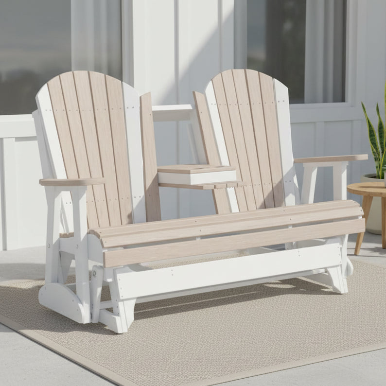 5-Foot Adirondack Glider by LuxCraft - Easy Breezy Porch Swings