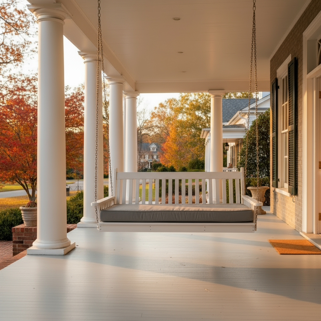 All Inclusive Winslow Pine Swing Bed Package - Easy Breezy Porch Swings