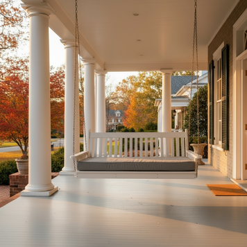 All Inclusive Winslow Pine Swing Bed Package - Easy Breezy Porch Swings