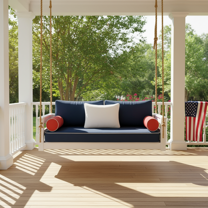 The Americana Swing Bed Package (includes cushions) - Easy Breezy Porch Swings