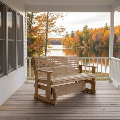 Bayou Beauty Cypress Roll Glider - Easy Breezy Porch Swings