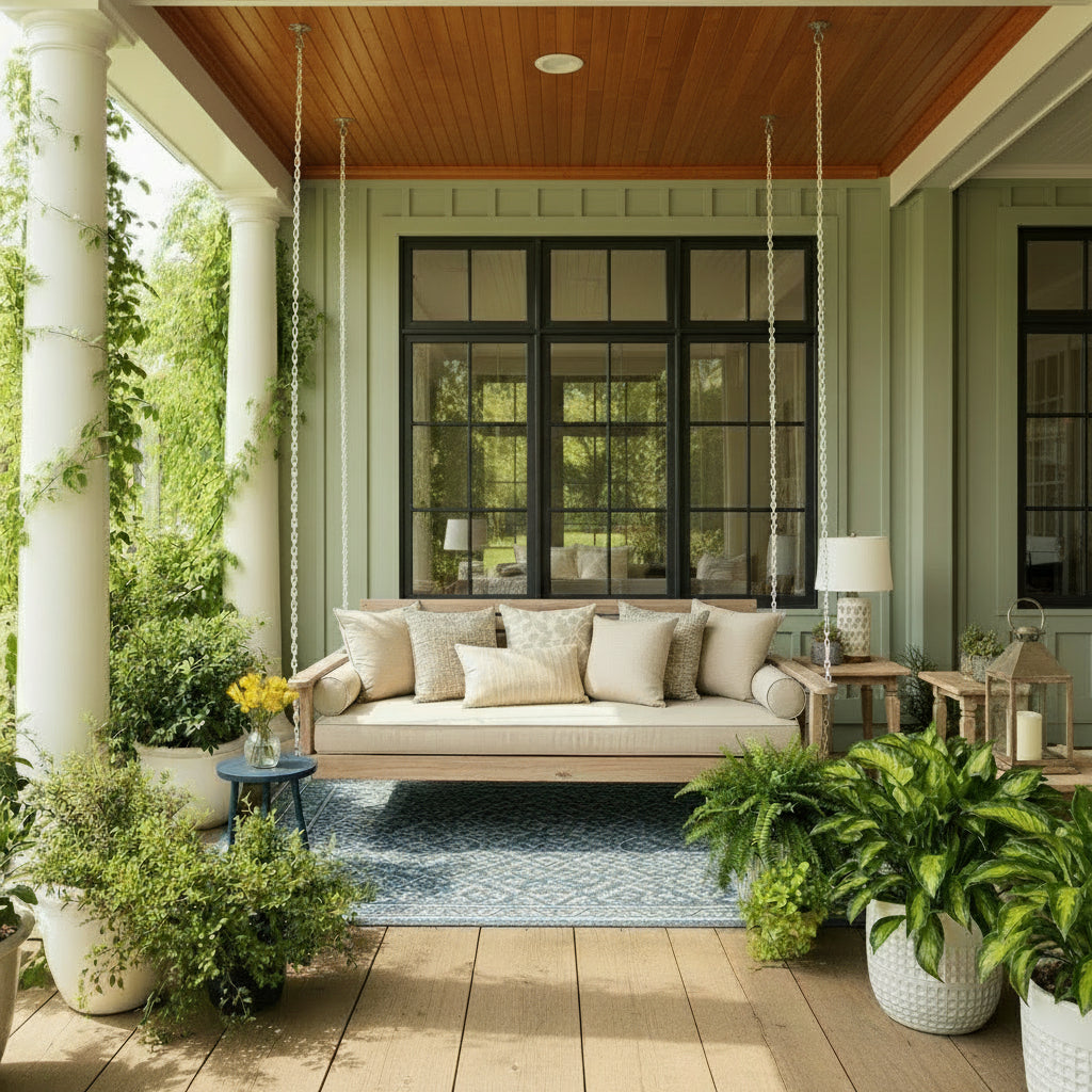 Cypress Swing Beds for Timeless Southern-Inspired Outdoor Living