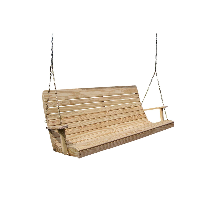 Black Ashby Porch Swing (Pine) - Clear Coat Stain