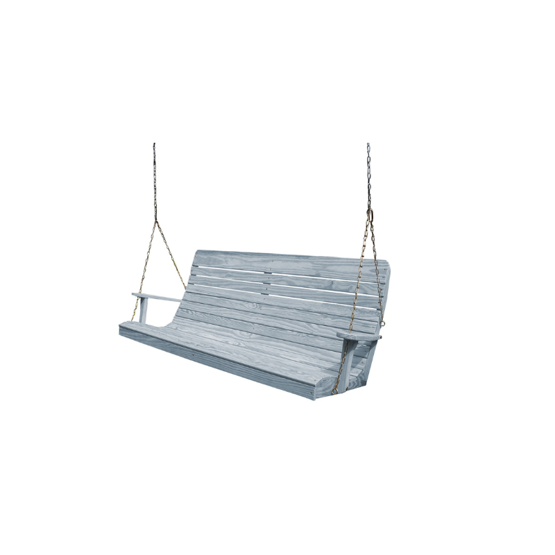 Black Ashby Porch Swing (Pine) - Gray Stain1