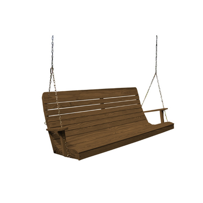 Black Ashby Porch Swing (Pine) - Mushroom Stain