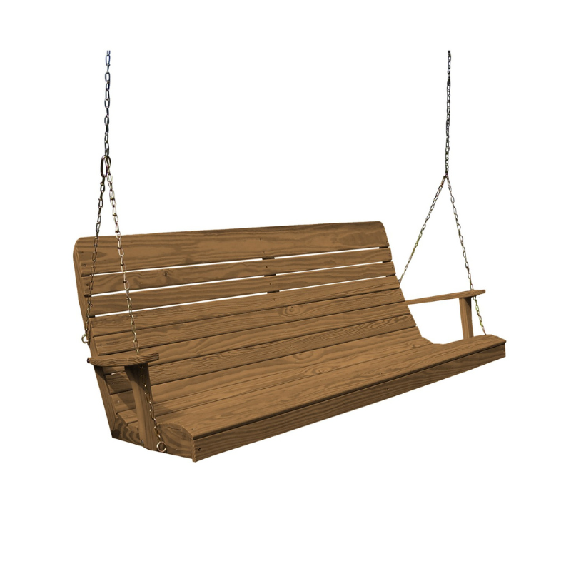 Black Ashby Porch Swing (Pine) - Mushroom Stain2