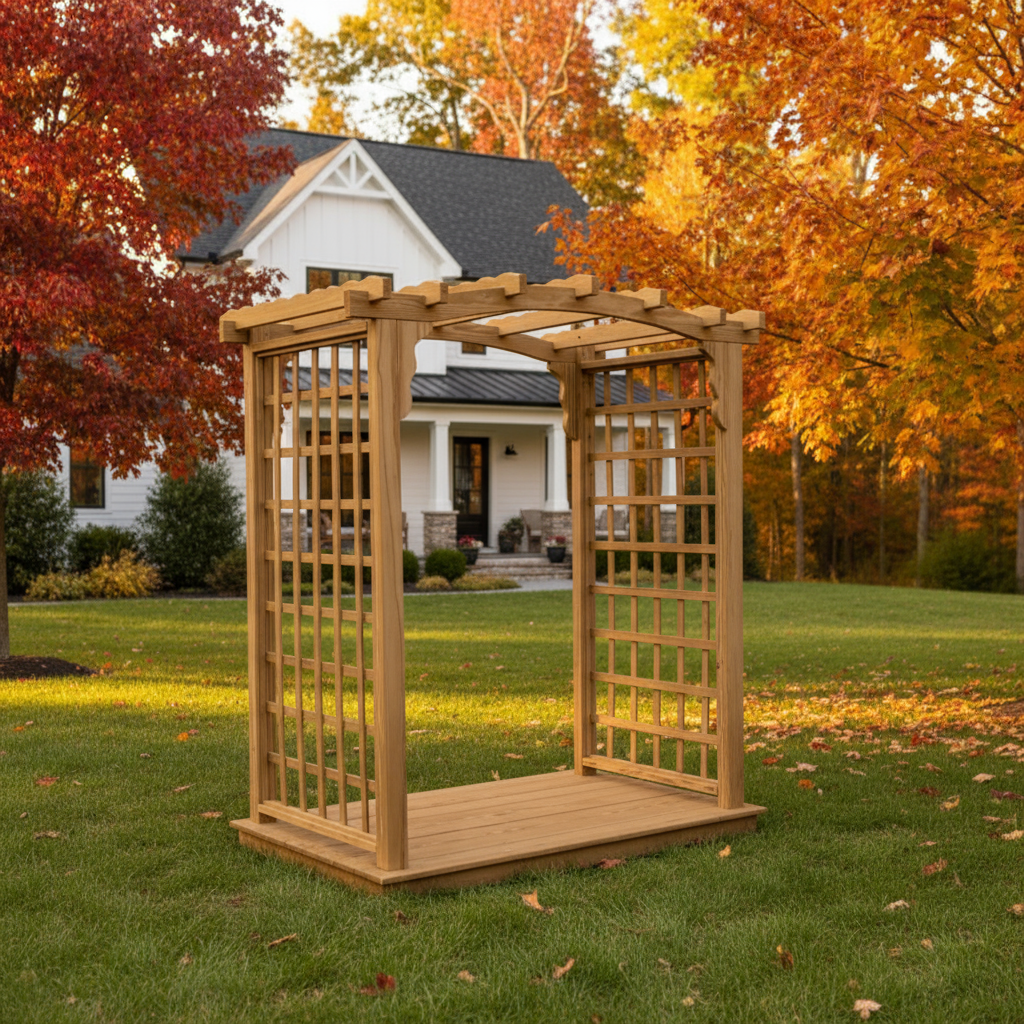 arbor trellis cedar
