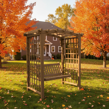 arbor with swing