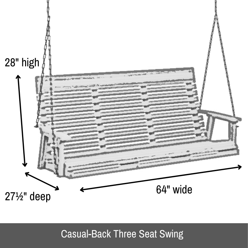 Casual-Back Three Seat Swing by Berlin Gardens