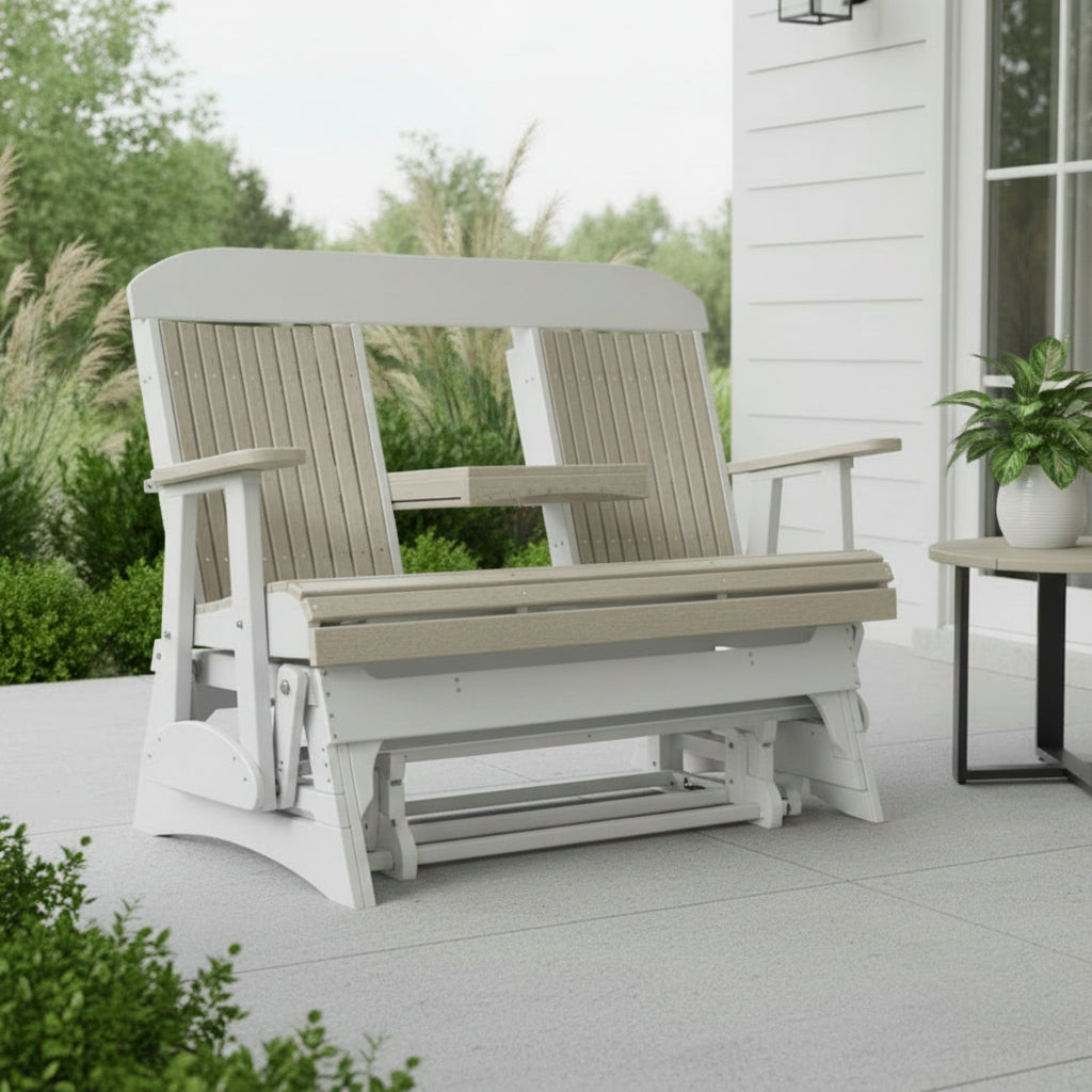 5-Foot Classic Balcony Glider by LuxCraft - Easy Breezy Porch Swings