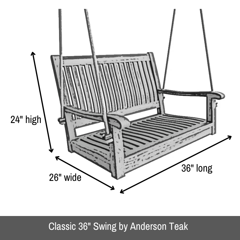 Classic 36" Swing by Anderson Teak