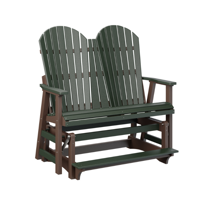 Comfo Back Double Counter Glider - Green + Chocolate Brown