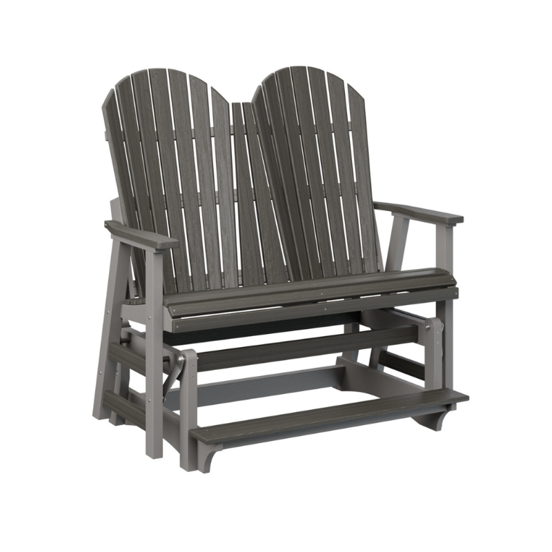 Comfo Back Double Counter Glider - Wood Grain Dark Gray + Smoke Gray