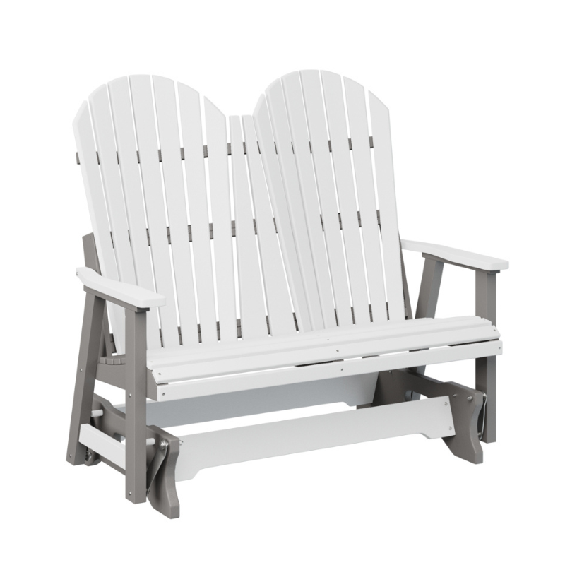 Comfo Back Double Glider - White + Smoke Gray