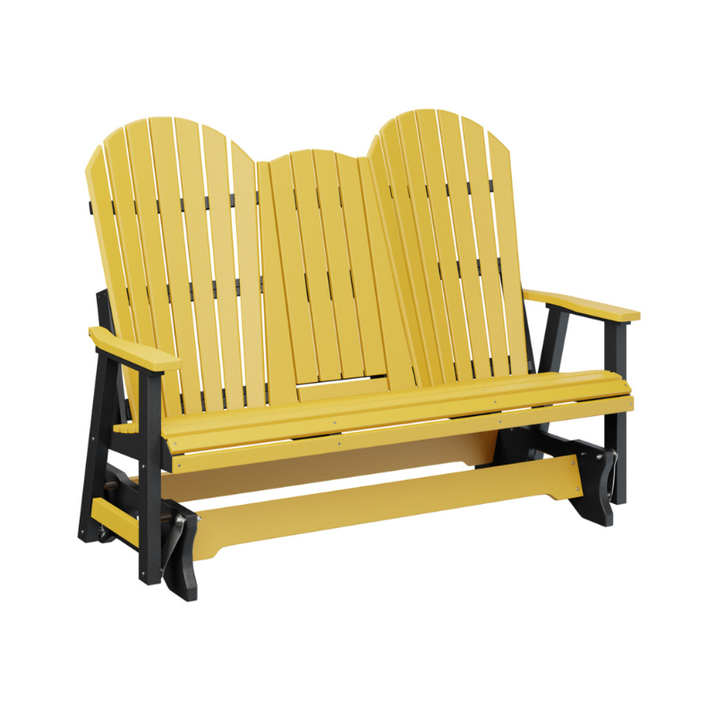 Comfo Back Three Seat Glider with Console - Sunburst Yellow + Black