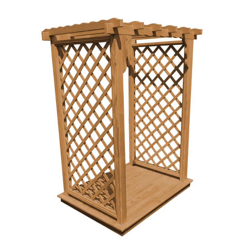 Covington Arbor + Deck - Cedar Stain