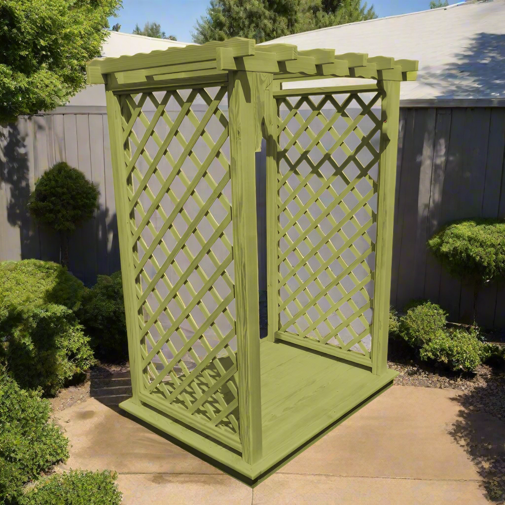 Covington Arbor + Deck - Linden Leaf Stain