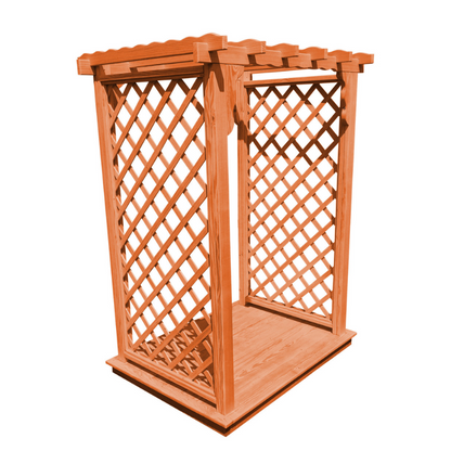 Covington Arbor + Deck - Redwood Stain