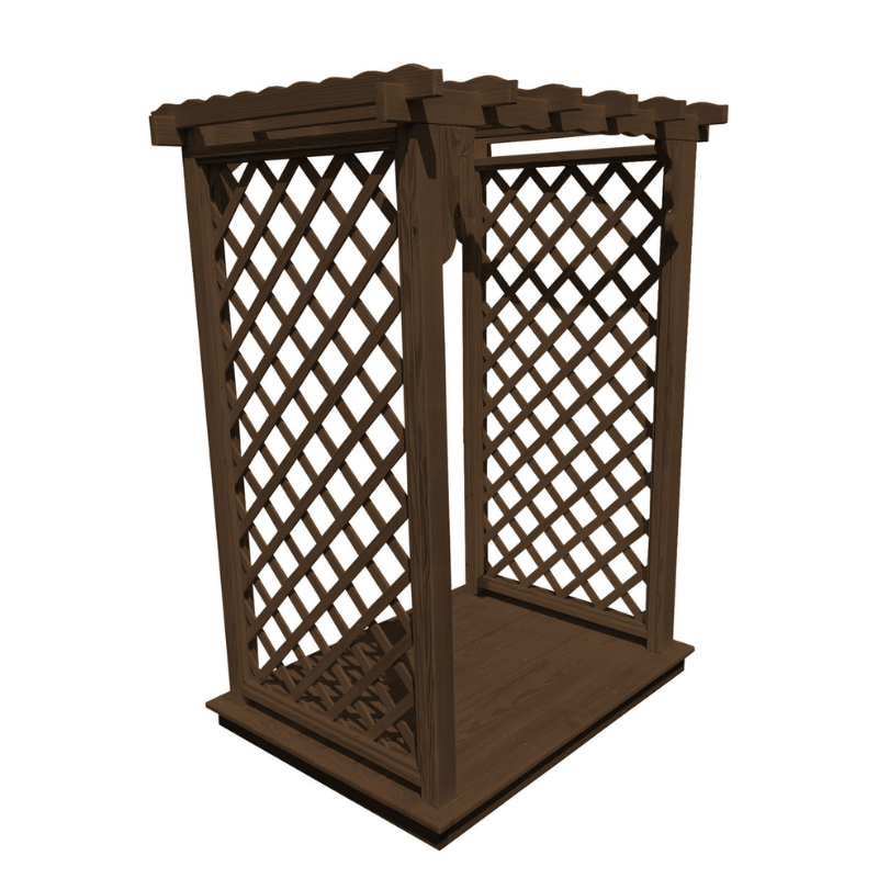 Covington Arbor + Deck - Walnut Stain