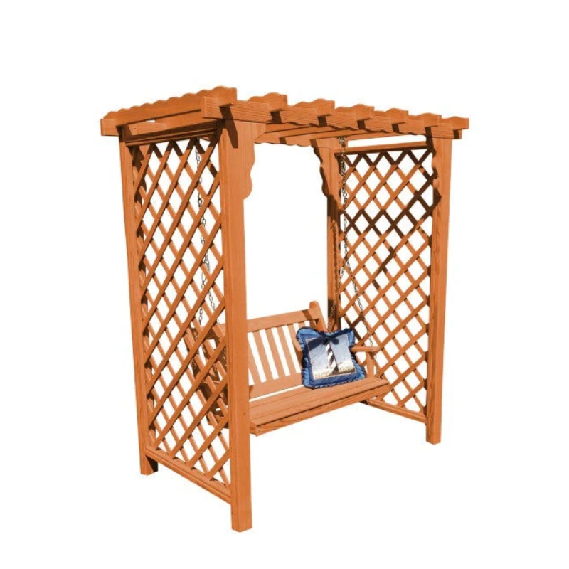 Covington Arbor & Swing - Cedar Stain