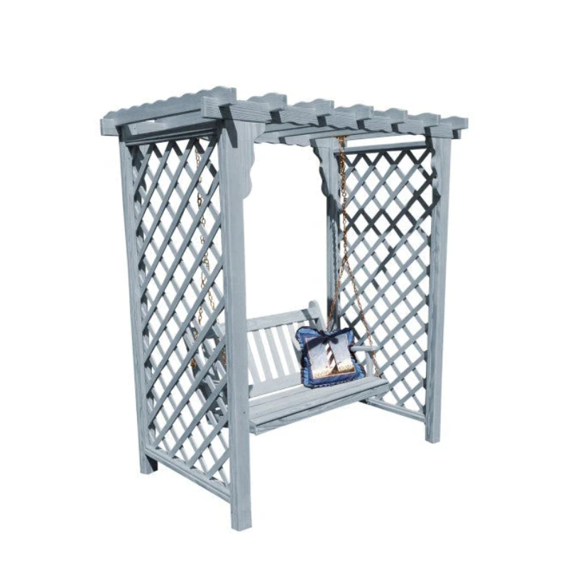 Covington Arbor & Swing - Gray Stain