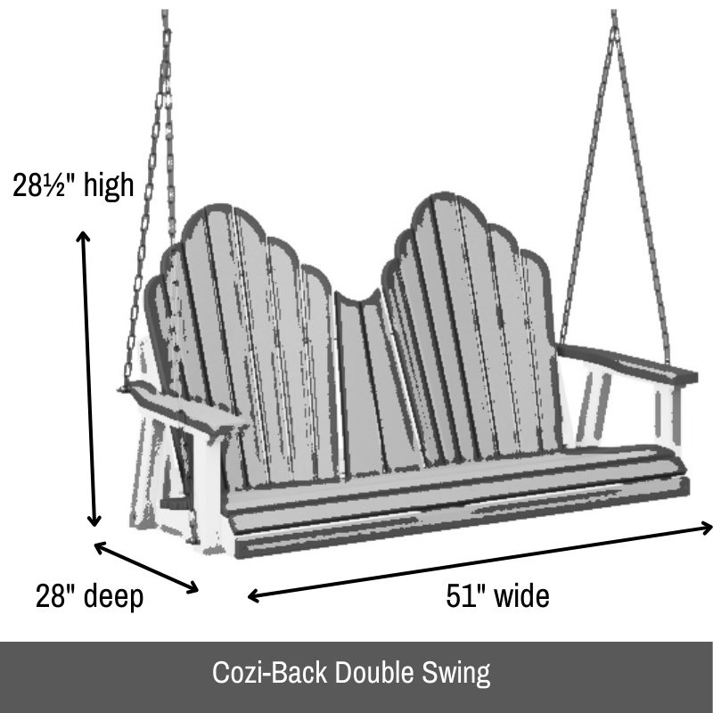 Cozi-Back Double Swing - Easy Breezy Porch Swings