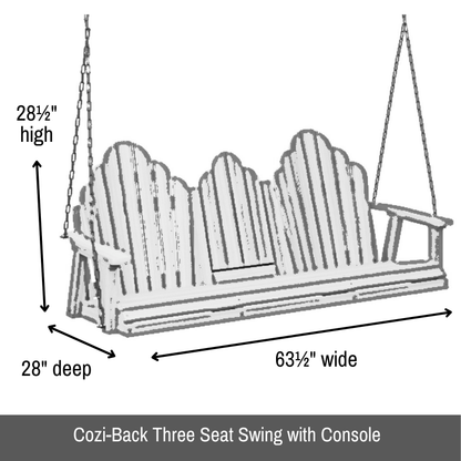 Cozi-Back Three Seat Swing with Console by Berlin Gardens