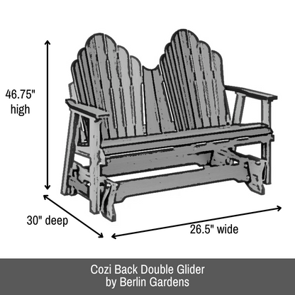 Cozi Back Double Glider - Easy Breezy Porch Swings