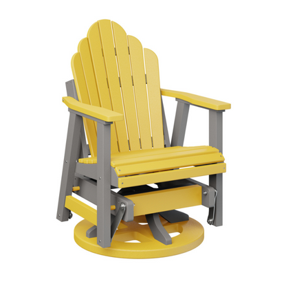 Cozi Back Swivel Glider - Sunburst Yellow + Light Gray