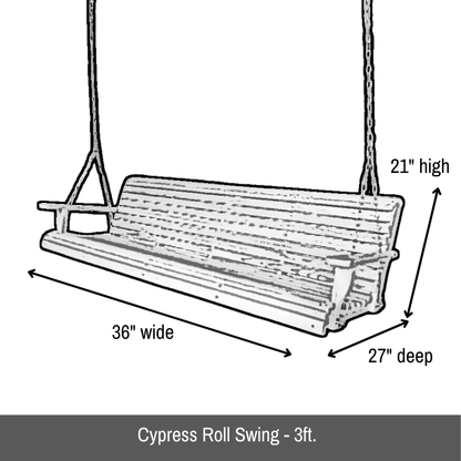 Cypress Roll Swing - Easy Breezy Porch Swings