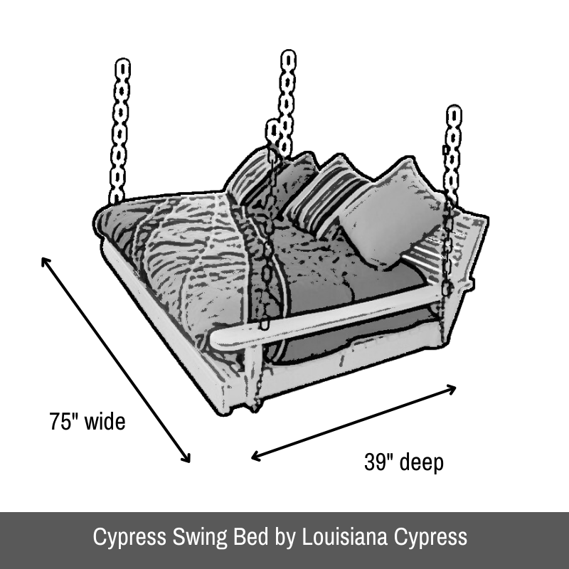 Cypress Swing Bed by Louisiana Cypress