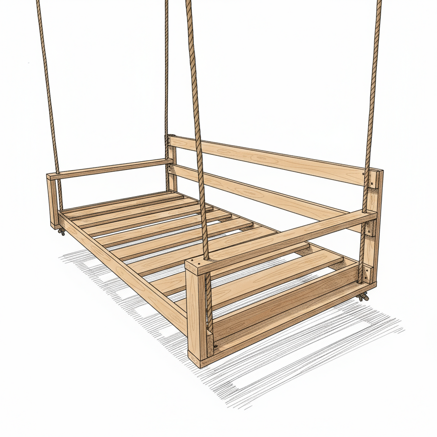 PorchCraft Do-It-Yourself Swing Bed Kit